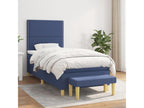 Lit à sommier tapissier avec matelas Bleu 90x190 cm Tissu NYDZ83031