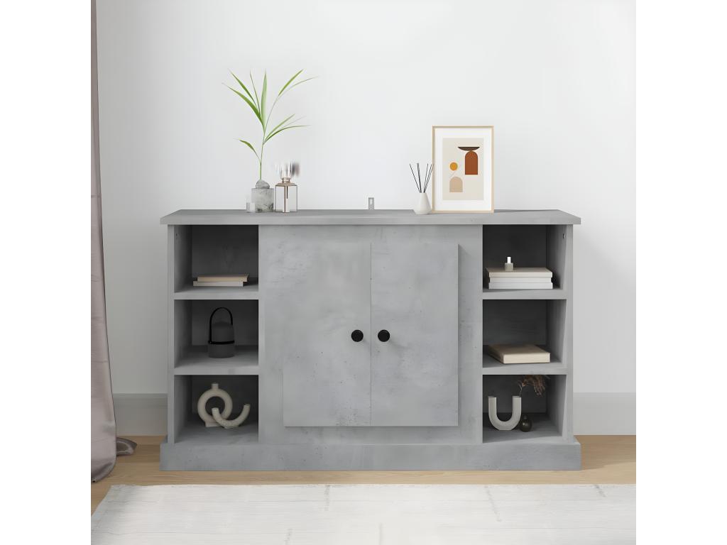 Buffet Gris béton 100x35.5x60 cm Bois d'ingénierie