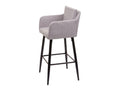 Tabouret de bar Chicyla-H93 lot de 2 tissu/textile gris clair CSWJ09809