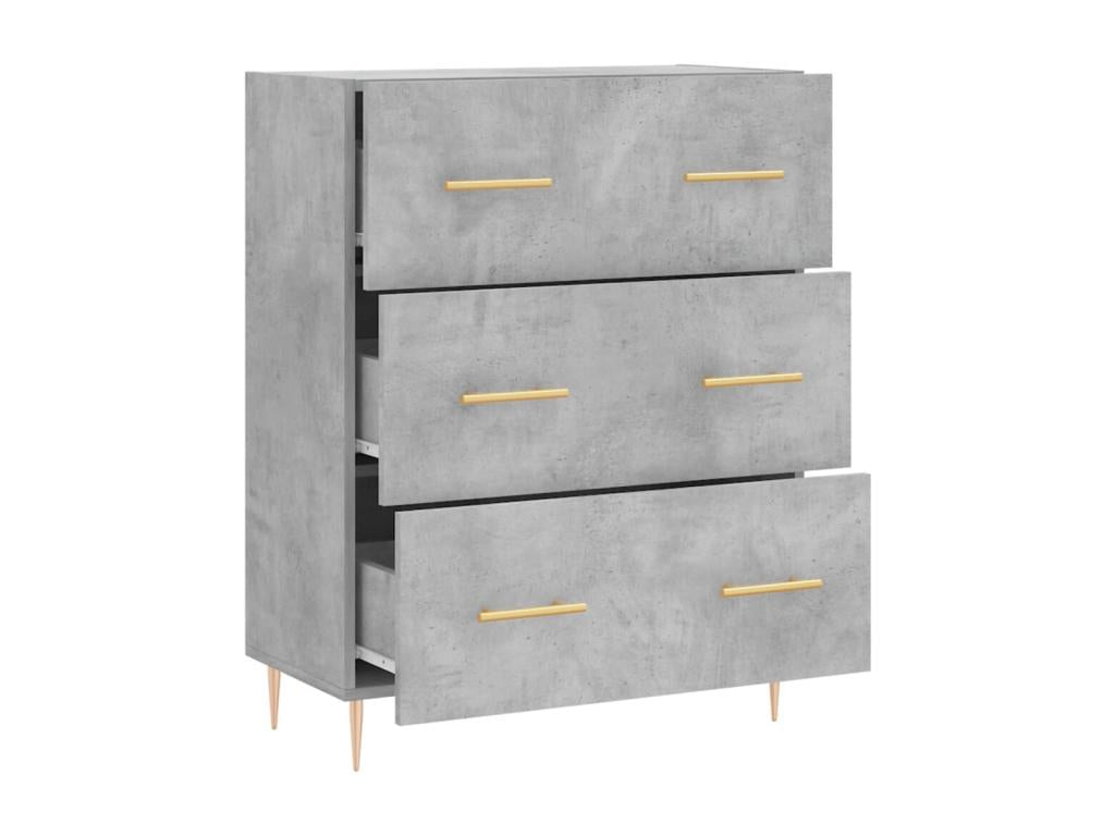 Buffet gris béton 69.5x34x90 cm bois d'ingénierie HHHK48413