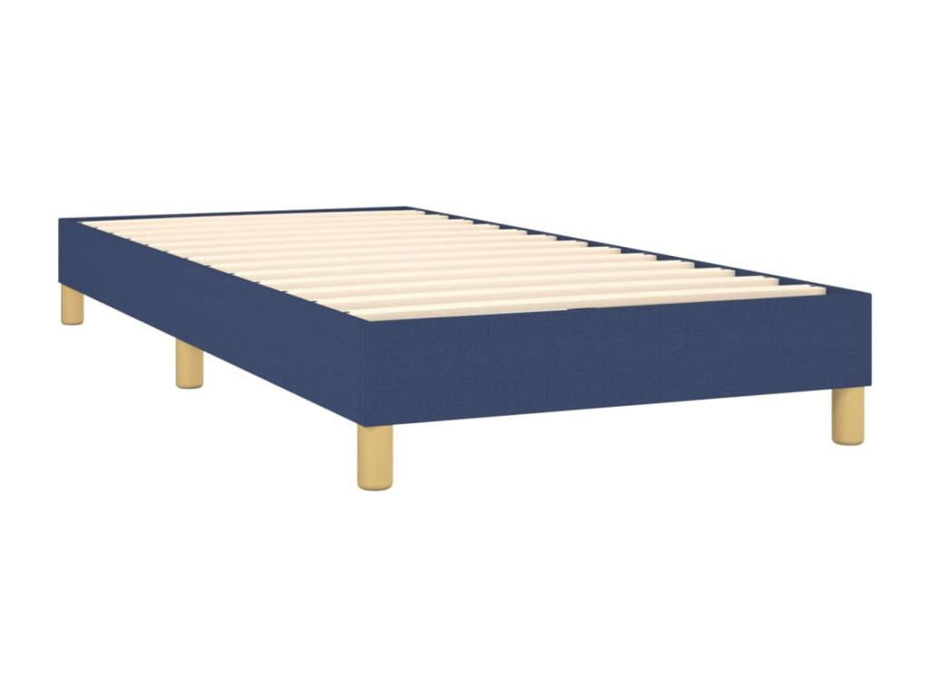 Lit à sommier tapissier avec matelas Bleu 100x200 cm Tissu XGJP30912