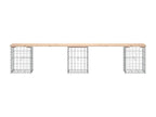 Banc de jardin design de gabion 203x31x42 bois massif de pin SAIU28507