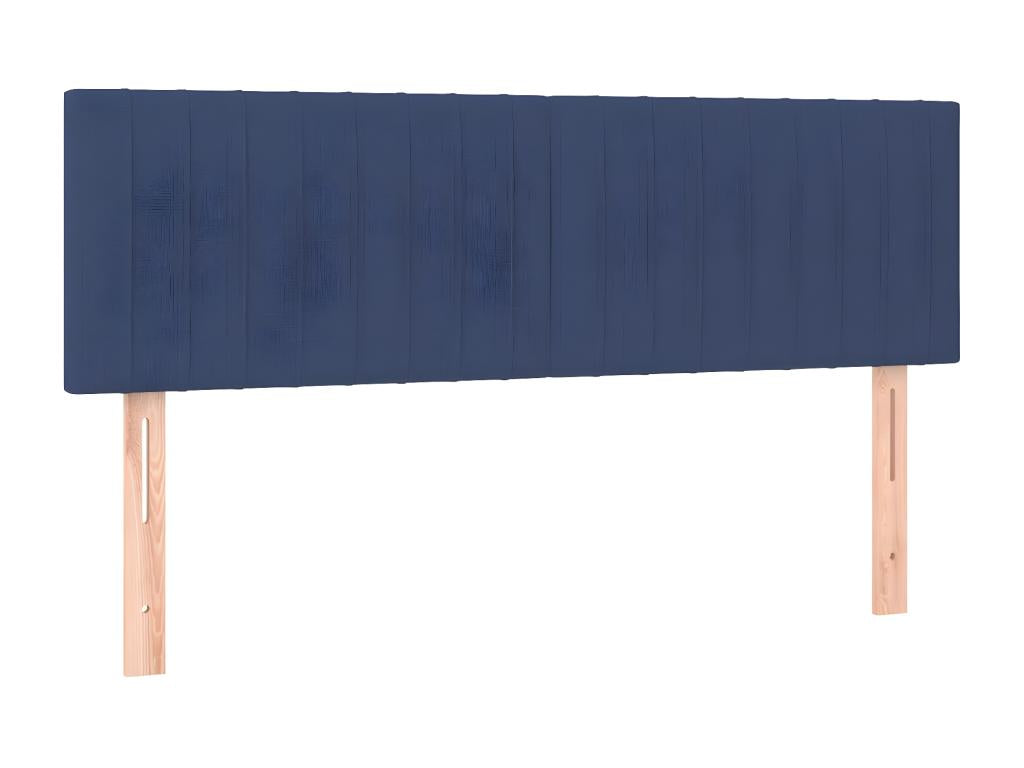 Tête de lit à LED Bleu 144x5x78/88 cm Tissu GQTA12273
