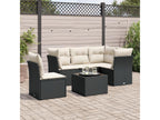 Salon de jardin 6 pcs avec coussins noir résine tressée MHWR87377
