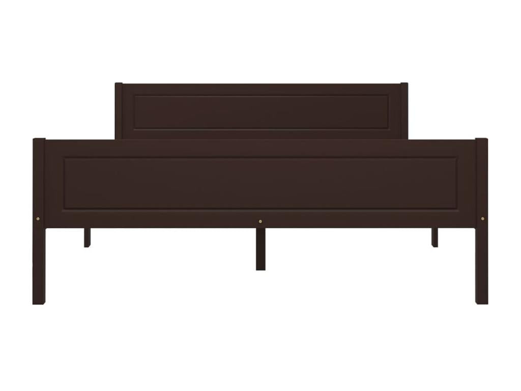 Lit Bois de pin massif Marron foncé 160x200 SDPY26719
