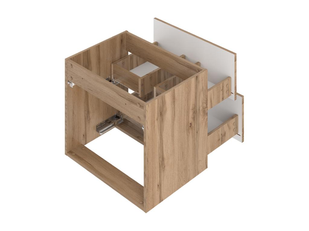 Meuble sous-vasque 60cm plan de toilette Chicyla Bois DEJZ75234