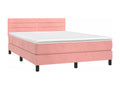 Sommier à Chicyla de lit avec matelas Rose 140x190 Velours WOBE49655