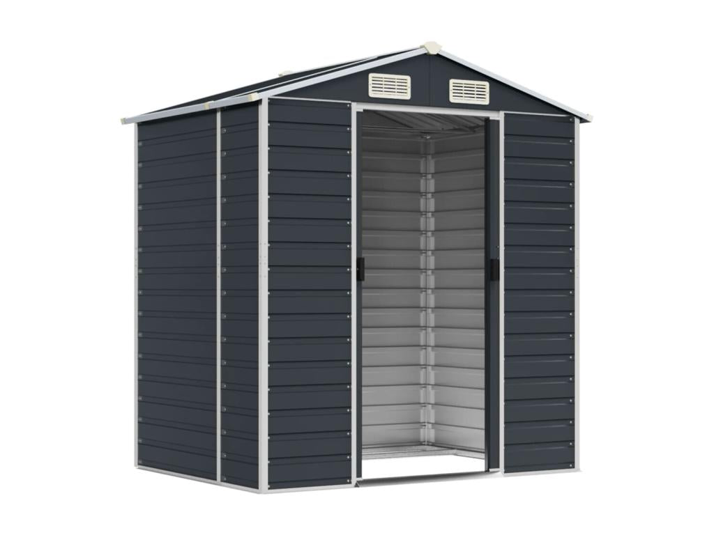 Abri de jardin anthracite 191x130x198 acier galvanisé YNXS88864
