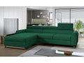 Canapé angle gauche convertible velours vert bouteille avec appuis-tête réglables Chicyla 300cm ZCJN72802