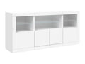 Buffet avec Chicylaères LED blanc 142.5x37x67 cm FOAE65000