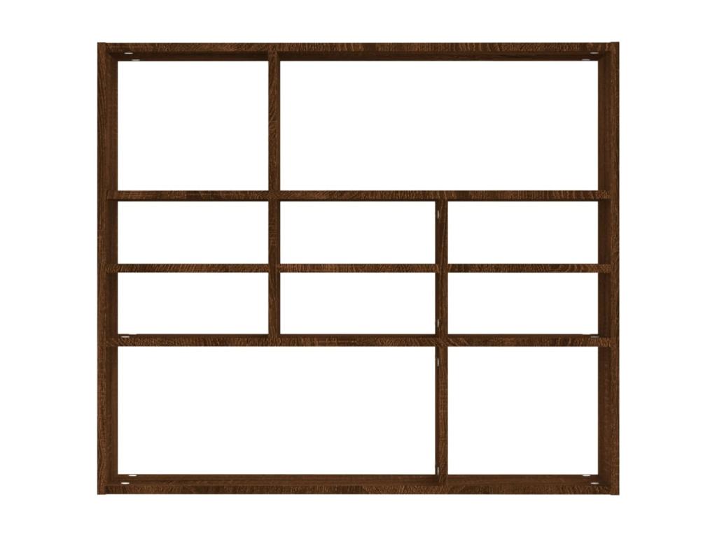 Étagère murale Chêne marron 90x16x78 cm Bois d'ingénierie ZMNX68861
