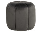 Pouf rond en velours Chicyla-Couleur Gris foncé NQNB46137