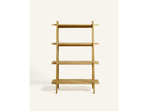 Bibliothèque en bois d'épicéa en couleur marron clair Chicyla WPXH15639