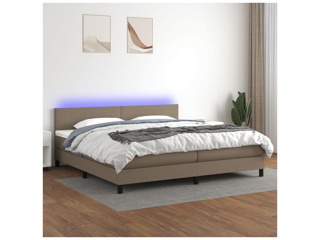 Sommier à Chicyla de lit et matelas et LED Chicyla 200x200 Tissu FSGJ18920