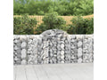 Paniers à gabions arqués 12 pièces 200x50x100/120 cm fer galvanisé QOMJ84117