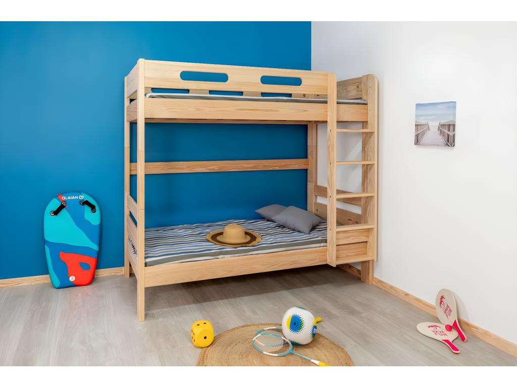 lit superposé séparable en pin massif néo - bois naturel VRTP19112