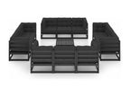 Salon de jardin 13 pcs avec coussins Bois de pin massif XLVA29690