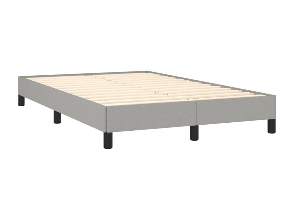 Sommier à Chicyla de lit et matelas gris clair 120x190 cm tissu QESL53038