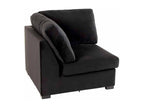 Fauteuil Design en Velours Chicyla 108cm Noir NKNE94701