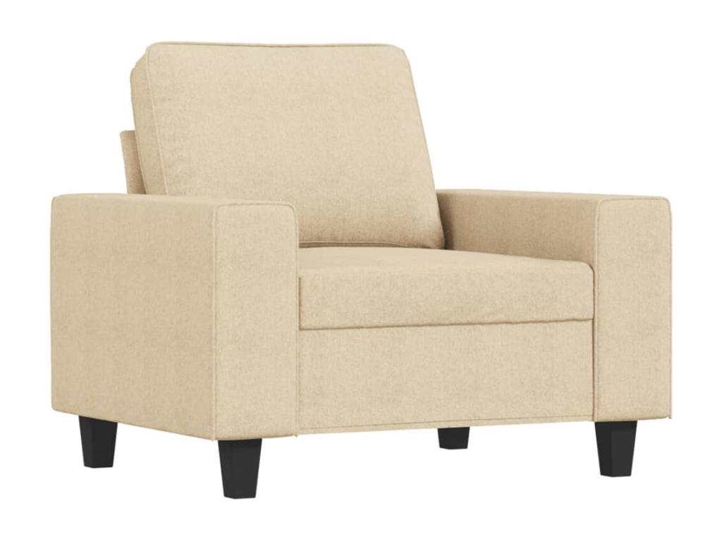 Fauteuil Crème 60 cm Tissu MNJF35114