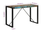 Table à manger 120x55x76 cm bois massif de récupération