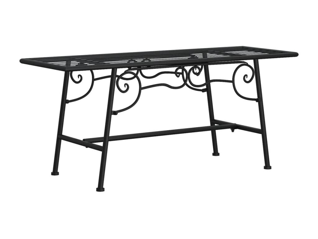Banc de jardin meuble noire 110x38x46 cm 02 0011843 FDRF62555