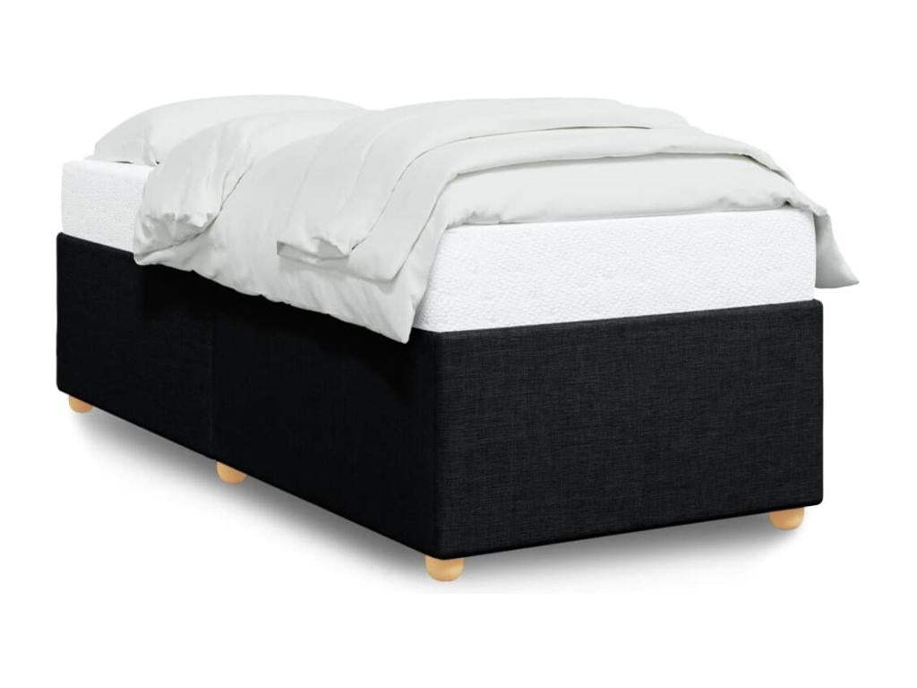 Cadre de lit sans matelas noir 90x190 cm tissu VXXF72282