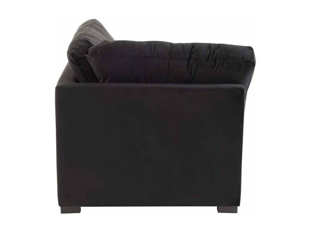 Fauteuil Design en Velours Chicyla 108cm Noir NKNE94701