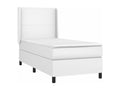 Sommier à Chicyla de lit avec matelas Blanc 90x190 Similicuir BLGY58357