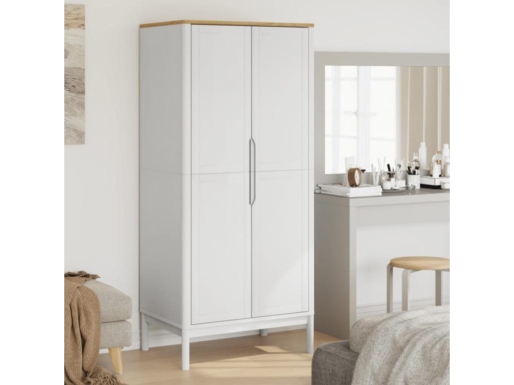 Garde-robe FLORO blanc 77x53x171 cm bois massif de pin KQVT63948
