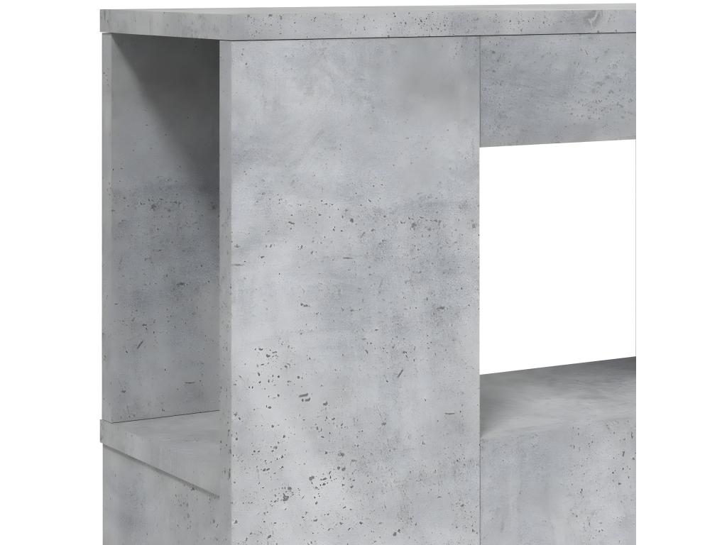 Tête de lit à LED gris béton 200x18.5x103.5 bois d'ingénierie UWNS54204