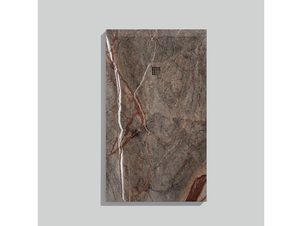 Receveur de douche Forêt Tropicale Brun finition Lisse Chicyla 3D grille de couleur - 140x90 cm TOTW18594