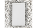 RECEVEUR DE DOUCHE 120x100 cm Ligne Bianco Chicyla SLIM en résine et poudre de marbre avec grille latérale en résine de marbre ADXC89236
