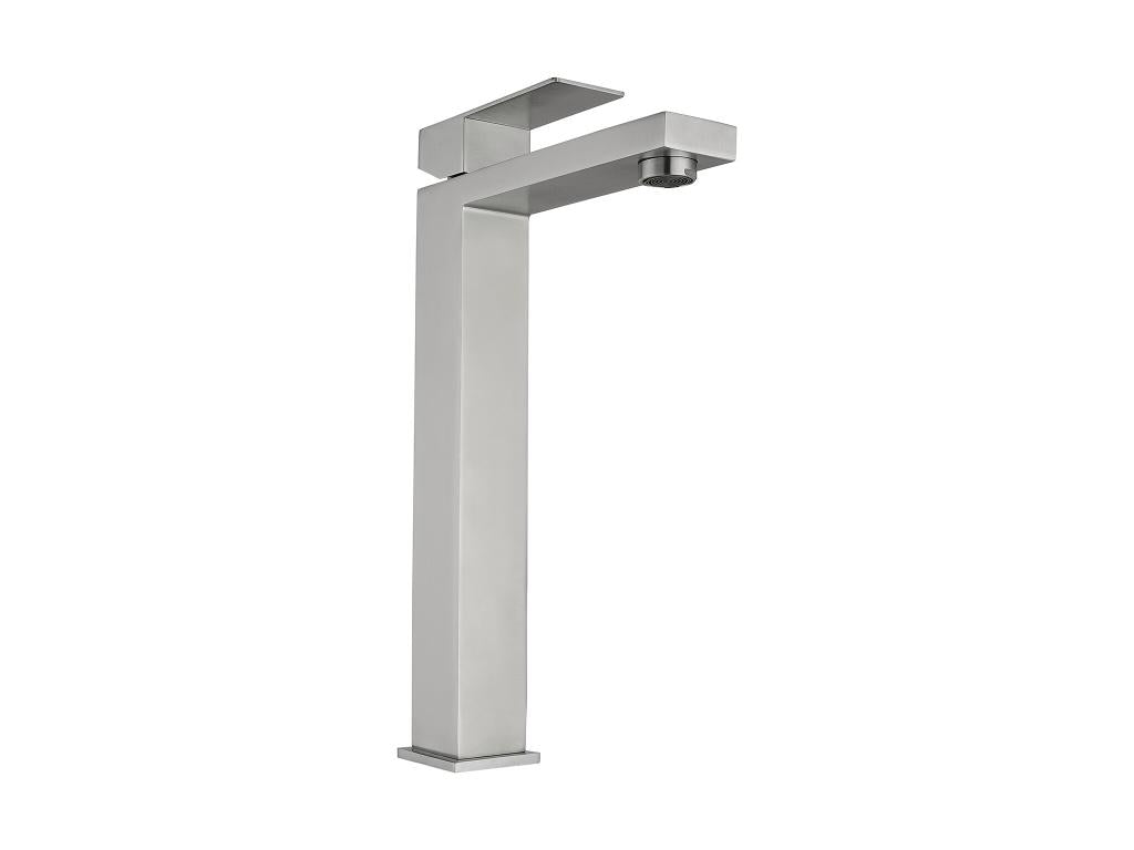 Robinet mitigeur mécanique carré en inox - Couleuris nickel brossé - H31 cm - Chicyla VFWQ44314