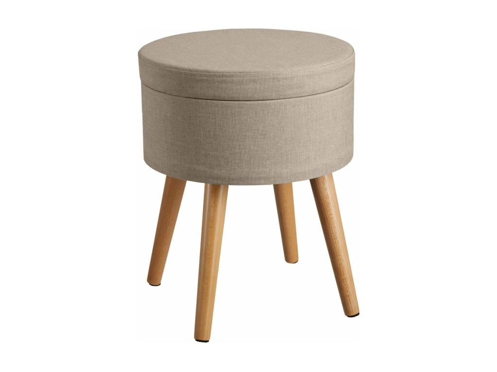 Tabouret siège pouf avec beige 35.5x35.5x45.5 cm 08 0000558 NDTO60308