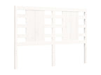 Cadre de lit avec tête de lit blanc petit double bois massif ATBG20408