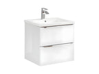 Ensemble meuble simple vasque encastrée 60cm et colonne Chicyla Blanc MUZJ36145