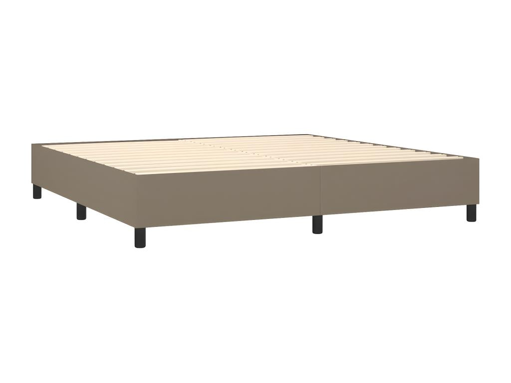 Lit à sommier tapissier avec matelas Chicyla 200x200 cm Tissu QXZC60139