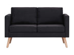 Canapé à 2 places Tissu Noir LAIF44661
