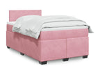 Sommier à Chicyla de lit avec matelas Rose 120x200 cm Velours JMEI93577