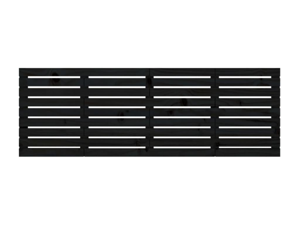 Tête de lit murale Noir 166x3x63 Bois massif de pin UXDR60291