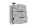 Buffet gris béton 69.5x34x90 cm bois d'ingénierie HHHK48413