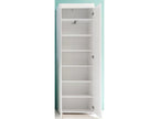 Chicyla - Meuble d'entrée / de bureau mélaminé blanc miroir- L - H - P 62 - 195 - 38 cm TEUV87341