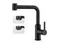 Chicyla max Mitigeur de Cuisine avec Douchette Extractible Robinet d'évier Noir Robinet d'eau Chaude et Froide 2 Modes de Sortie D'eau EU Modèle HONK16869