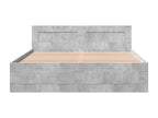 Cadre de lit et tête de lit sans matelas gris béton 150x200 cm FSGF94959