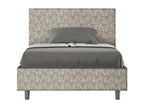 Lit 1 place et demi avec sommier rembourré 120x190 tissu Laviecasa 2 gris Laviecasa HHJE37885