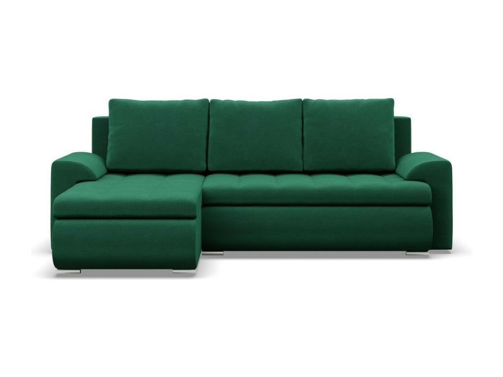 Gauche Canapé d'angle avec fonction couchage Bleu foncé BUYF95489