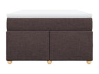 Sommier à Chicyla de lit et matelas marron foncé 120x190cm tissu WHFJ82624