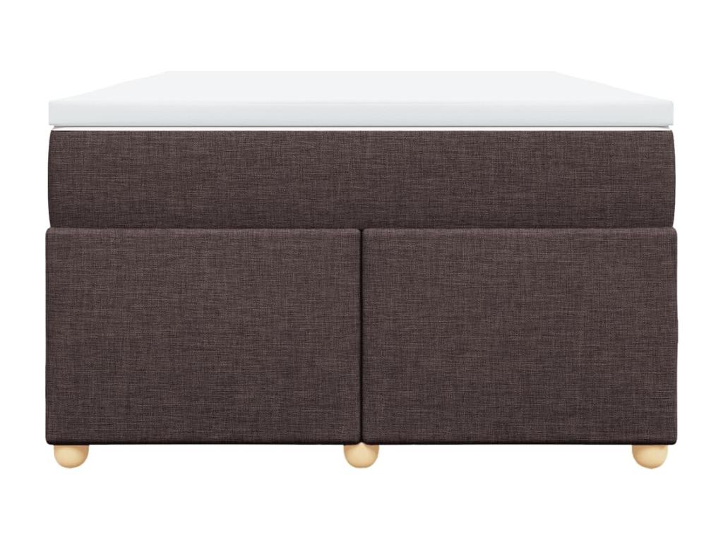 Sommier à Chicyla de lit et matelas marron foncé 120x190cm tissu WHFJ82624