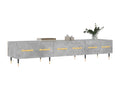 Meuble TV gris béton 150x36x30 cm bois d'ingénierie VIQV52902